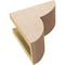 Ekena Millwork 4"W x 8"D x 8"H Classic Crestline Rough Cedar Woodgrain TimberThane Corbel, Primed Tan CORUR04X08X08CRERCPR - alternate 4